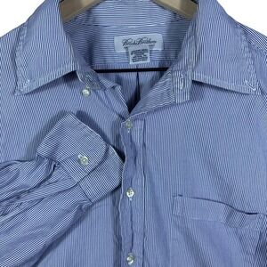 VINTAGE 90s Brooks Brothers‎ Original Polo Shirt Men's Blue Stripe Long Sleeve
